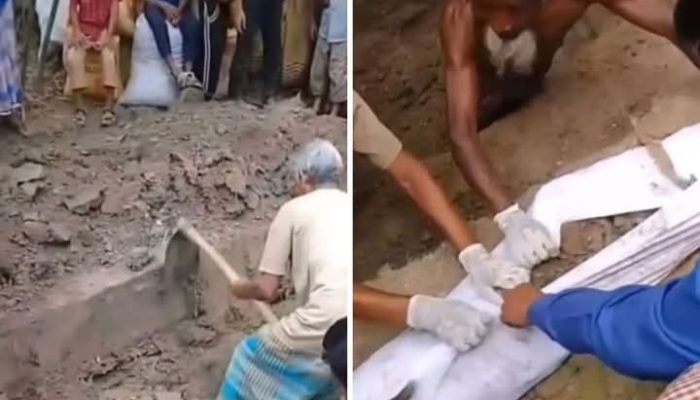 পারিবারিক কলহের জেরে ৩ বছর পর বোনের লাশ তুলে অন্যের জমিতে দাফন!