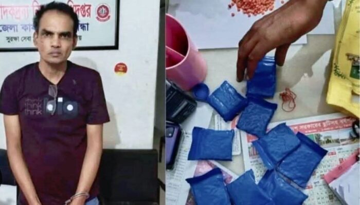 গাইবান্ধায় বিপুল পরিমাণ ইয়াবাসহ আটক কুখ্যাত মাদক ব্যবসায়ী মনির।